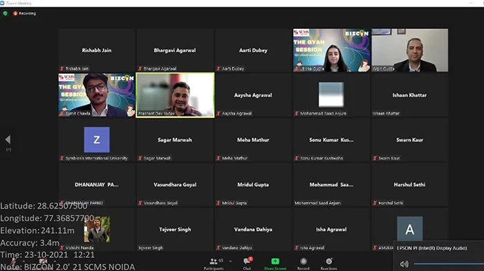 Bizcon 2.0' 21 event at SCMS Noida