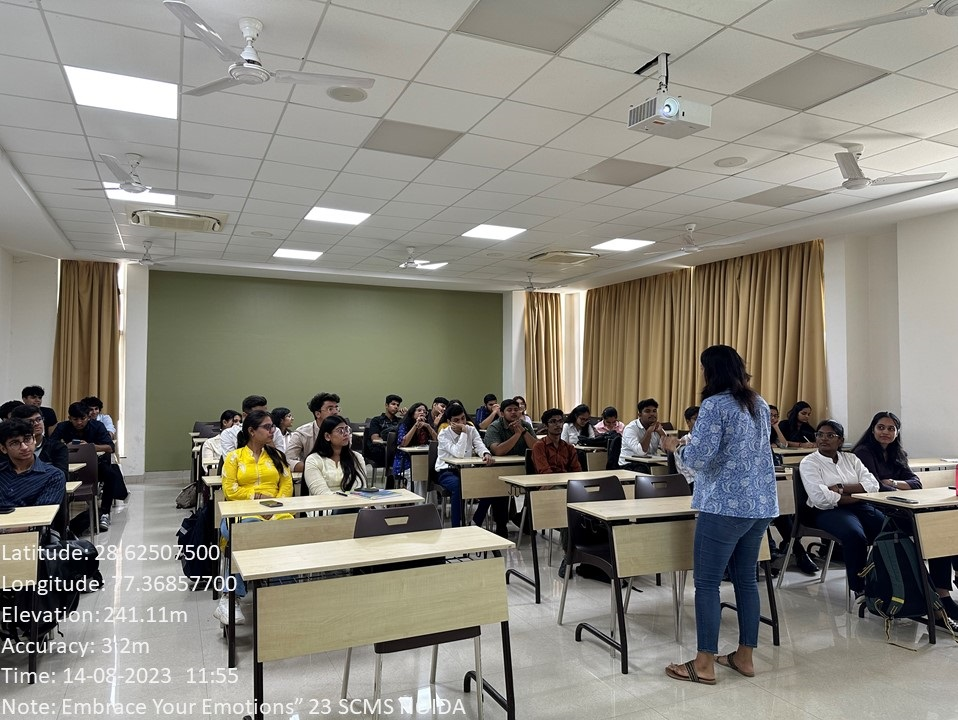 Embrace your emotions event at SCMS Noida