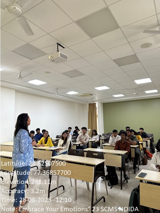 Embrace your emotions'23 event photo at SCMS Noida
