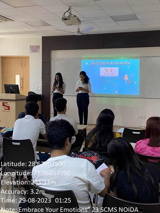 Embrace your emotions'23 event photo at SCMS Noida