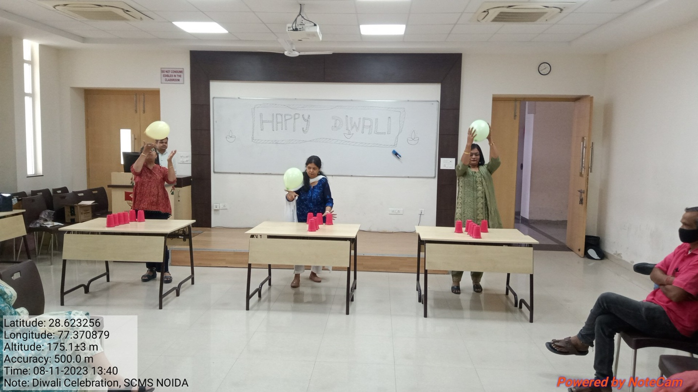 Diwali celebration at SCMS Noida