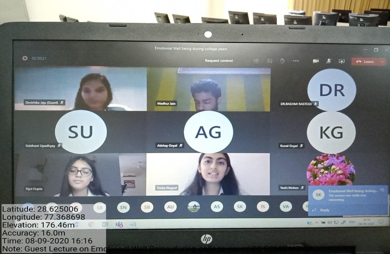 SCMS NOIDA webinar on mental well being